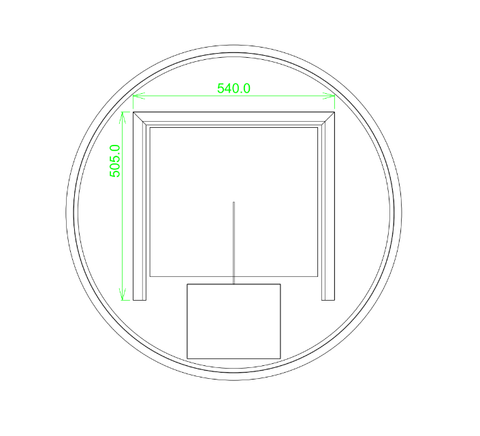 Round Frameless LED Mirror (Back Lit) with Demister 600mm / 750mm / 900mm