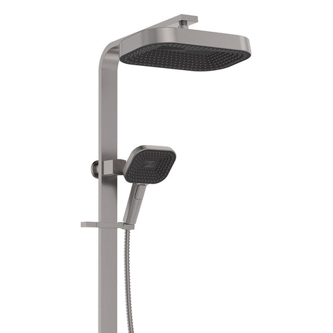Deluxe Rain Soft Square Dual Shower Rail - Various Colours