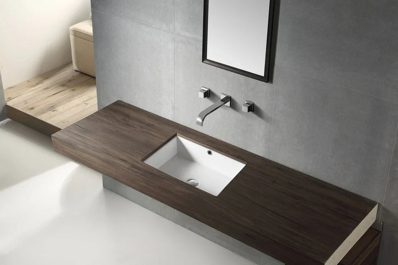 Solace Rectangular Undermount Ceramic Basin 500 x 350mm / 600x350mm