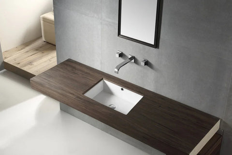 Solace Rectangular Undermount Ceramic Basin 500 x 350mm / 600x350mm