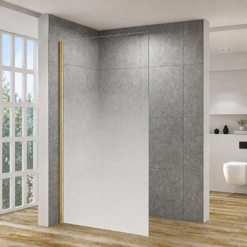 SS51 - Fade Frosted Glass Walk In Shower Screen - 1000x2000x8mm - Floor Display Clearnce