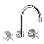 Wall Laundry/Kitchen/Bath Tap Set with Swivel Spout - Chrome