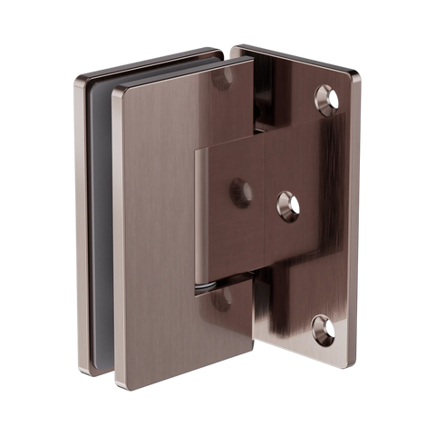 10mm Shower Screen Door Hinge (Wall to Glass) - Brushed Bronze