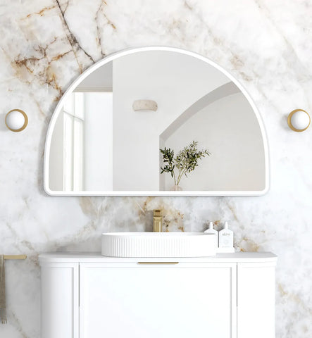 Half Moon LED Mirror 1200x800mm / 1500x1000mm - with Frame / Frameless