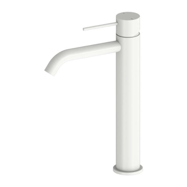 Nero Tapware TBM32 Mecca Round Tall Basin Mixer (Curved Spout) - Various Colours