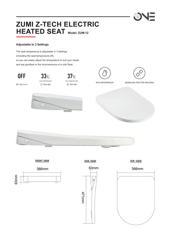 Toilet Z-Tech Electrical Heated Seat